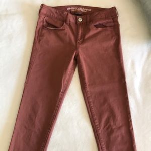 American Eagle salmon color leggings - like new!